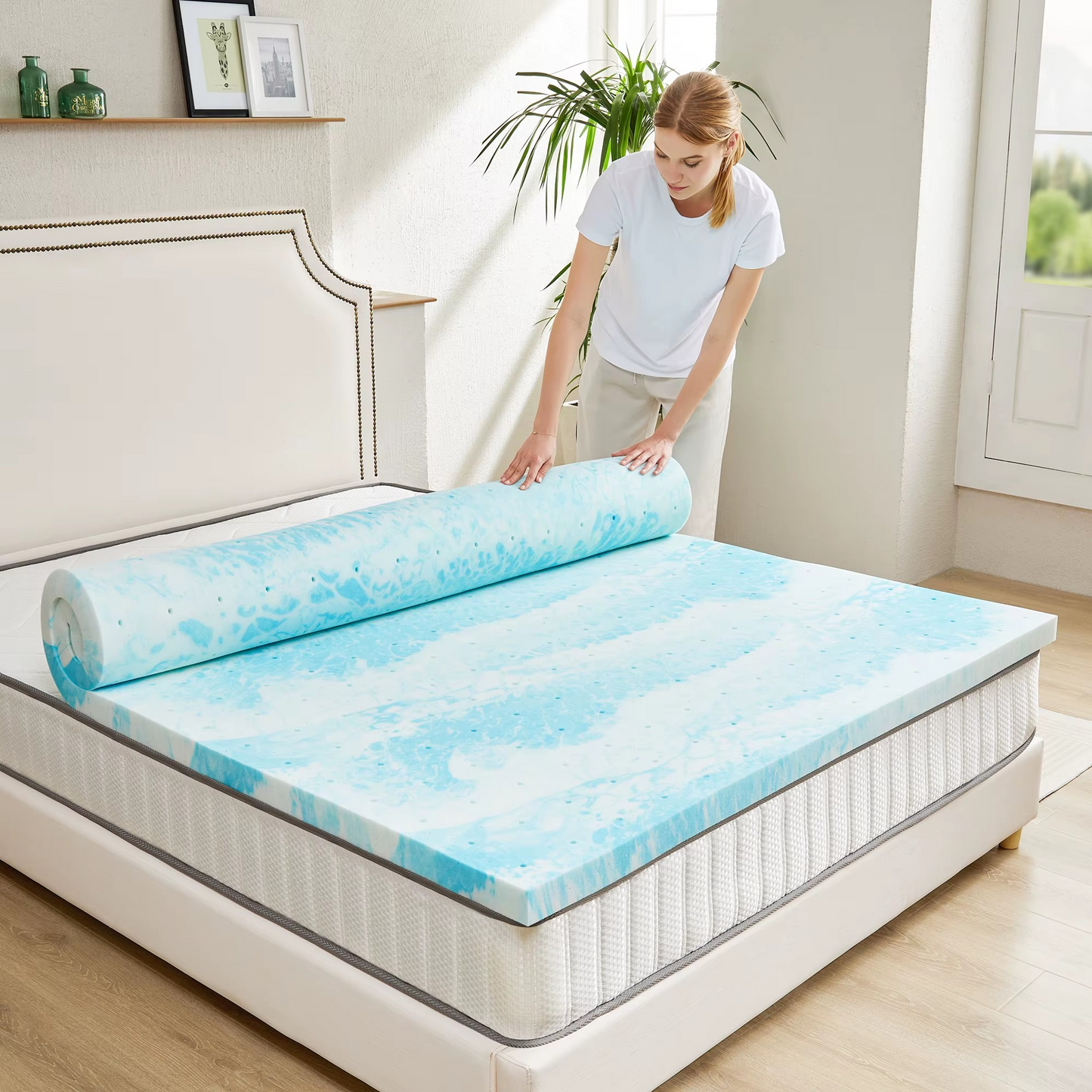 Cooling Gel Memory Foam Mattress Topper