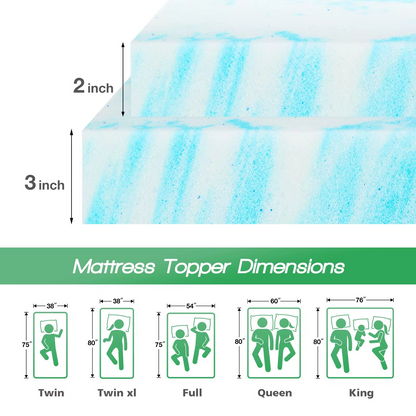 Cooling Gel Memory Foam Mattress Topper