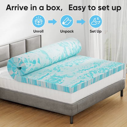 Cooling Gel Memory Foam Mattress Topper
