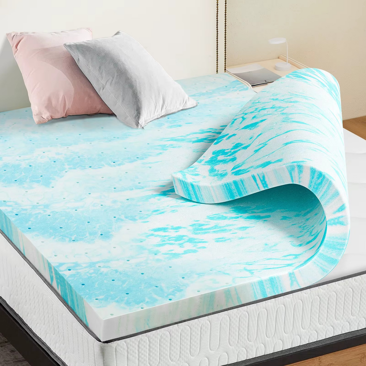 Cooling Gel Memory Foam Mattress Topper